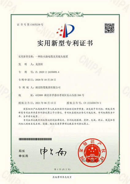 一種防火燒電纜及其接頭裝置